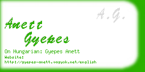 anett gyepes business card